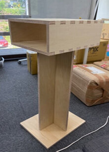 2025年度新規技術開発試作品「木工用CNCデジタルファブリケーションを使用したモジュール式展示会用什器」が完成しました